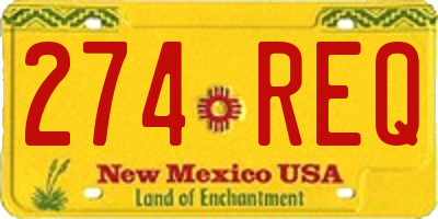 NM license plate 274REQ