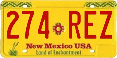 NM license plate 274REZ