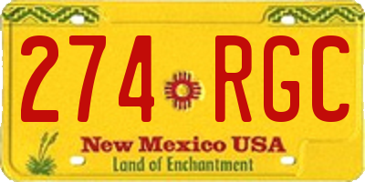 NM license plate 274RGC