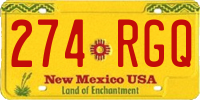 NM license plate 274RGQ