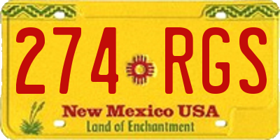 NM license plate 274RGS