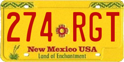 NM license plate 274RGT