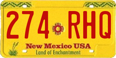 NM license plate 274RHQ