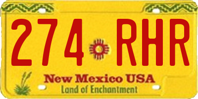 NM license plate 274RHR