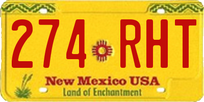 NM license plate 274RHT