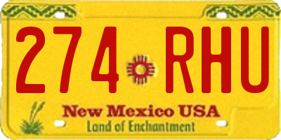 NM license plate 274RHU