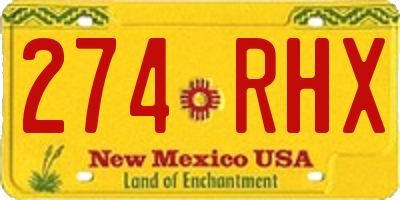 NM license plate 274RHX