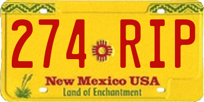 NM license plate 274RIP
