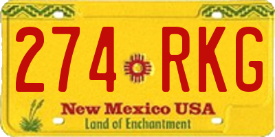 NM license plate 274RKG