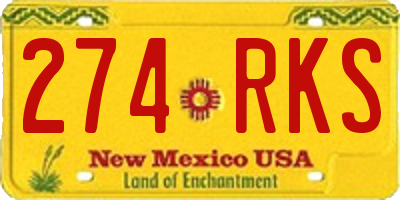NM license plate 274RKS