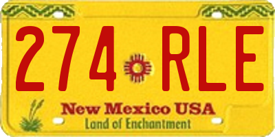 NM license plate 274RLE
