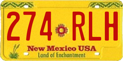 NM license plate 274RLH