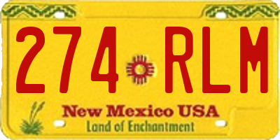 NM license plate 274RLM
