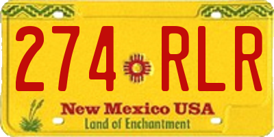 NM license plate 274RLR