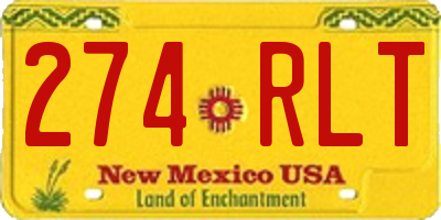 NM license plate 274RLT