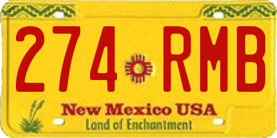 NM license plate 274RMB