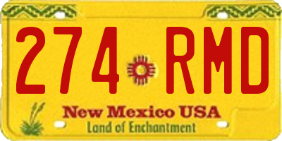 NM license plate 274RMD