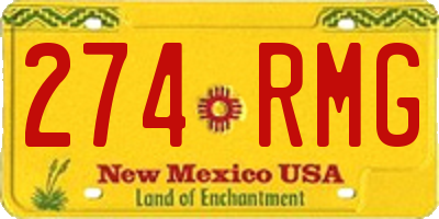 NM license plate 274RMG