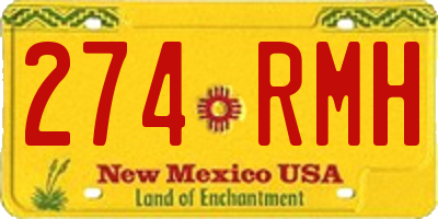 NM license plate 274RMH