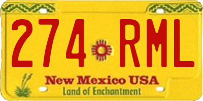 NM license plate 274RML