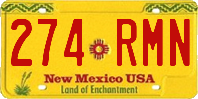 NM license plate 274RMN