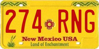 NM license plate 274RNG