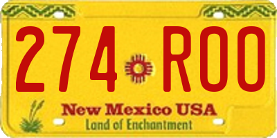 NM license plate 274ROO