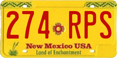 NM license plate 274RPS