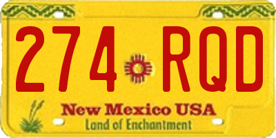 NM license plate 274RQD