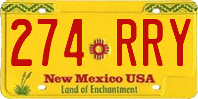 NM license plate 274RRY