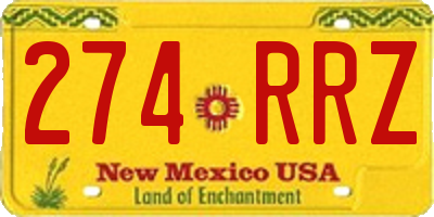 NM license plate 274RRZ