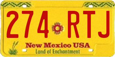 NM license plate 274RTJ
