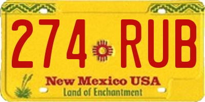 NM license plate 274RUB