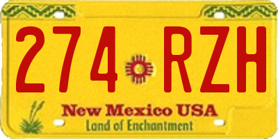 NM license plate 274RZH