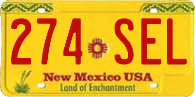 NM license plate 274SEL