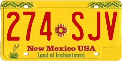 NM license plate 274SJV
