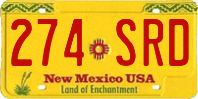 NM license plate 274SRD