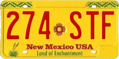 NM license plate 274STF