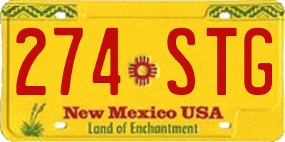 NM license plate 274STG