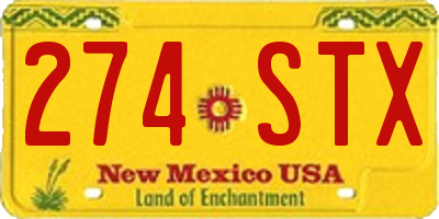 NM license plate 274STX