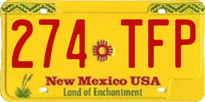NM license plate 274TFP