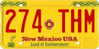 NM license plate 274THM