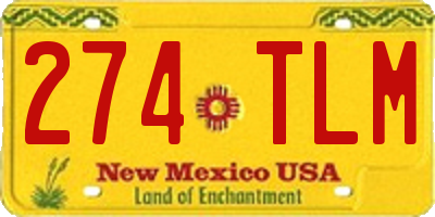 NM license plate 274TLM