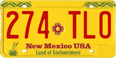 NM license plate 274TLO