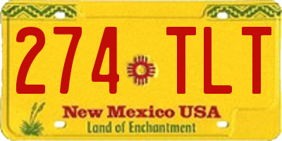 NM license plate 274TLT