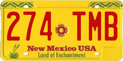 NM license plate 274TMB