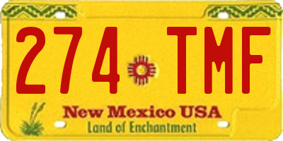 NM license plate 274TMF