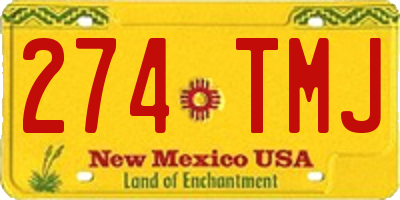 NM license plate 274TMJ