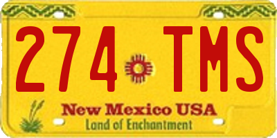 NM license plate 274TMS