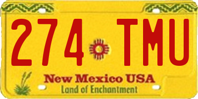 NM license plate 274TMU